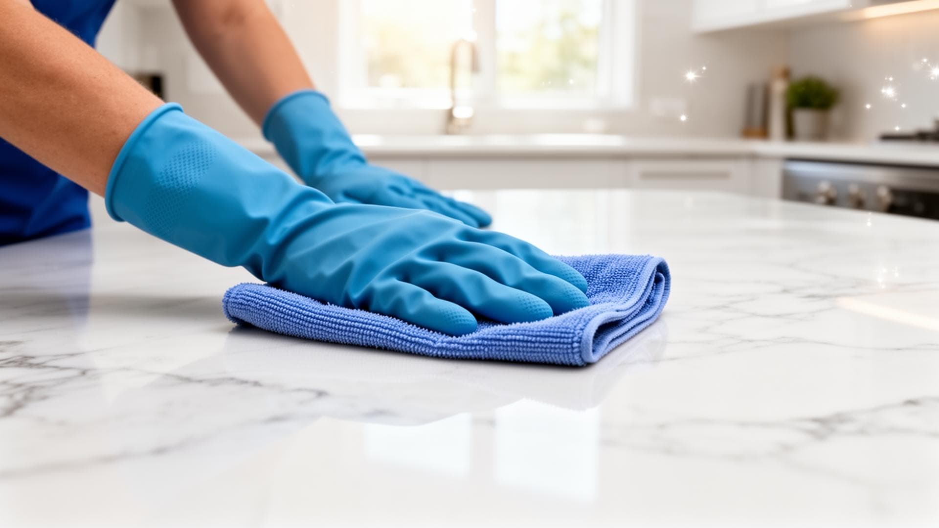 Professional cleaning team at work